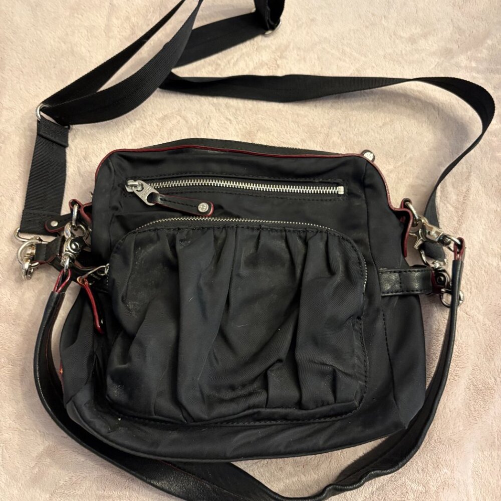 MZ Wallace black nylon crossbody bag